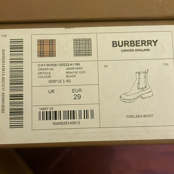 Unisex Burberry boots - Picture 4 of 4